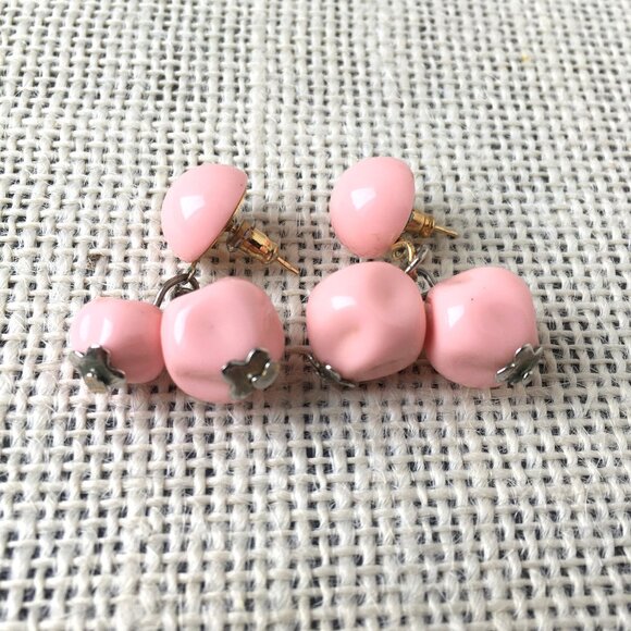 Vintage Pink Dangly Earrings ~ **2 for $20** - Picture 1 of 3